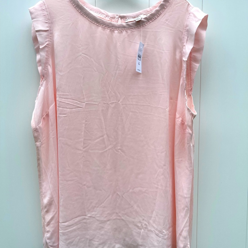 Loft - pink sleeveless blouse. NWT